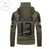 Houston Texans Number 13 Brandin Cooks Mask Hoodie