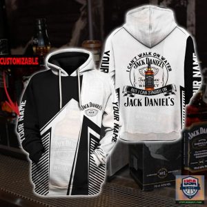 I Can’T Walk On Water But I Can Stagger On Jack Daniel’S Custom Name 3D Hoodie