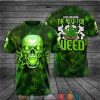 I Feel The Need The Need For Weed Skull Cannabis 3D Hoodie