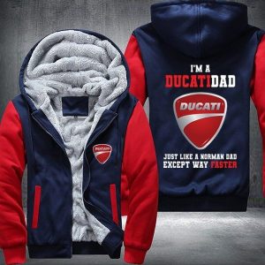 Im A Ducatidad Just Like A Normal Dad Fleece Hoodie Jacket