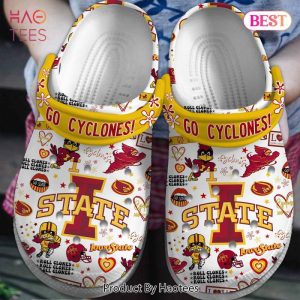 Iowa State Cyclones NCAA Sport Crocs Crocband Clogs Shoes Comfortable For Men Women and Kids