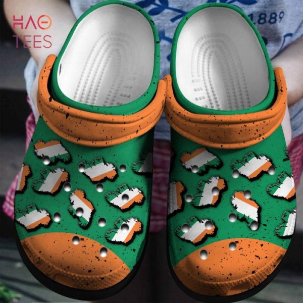 Ireland Flag In Map Clogs Shoes