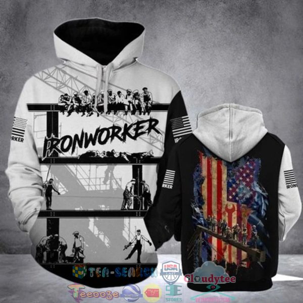 Ironworker American Flag 3D Hoodie