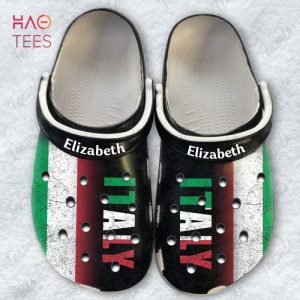 Italy Personalized Clogs Shoes With A Half Flag