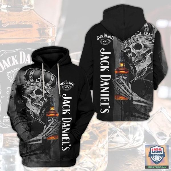 Jack Daniel’S King Skull 3D All Over Print Hoodie