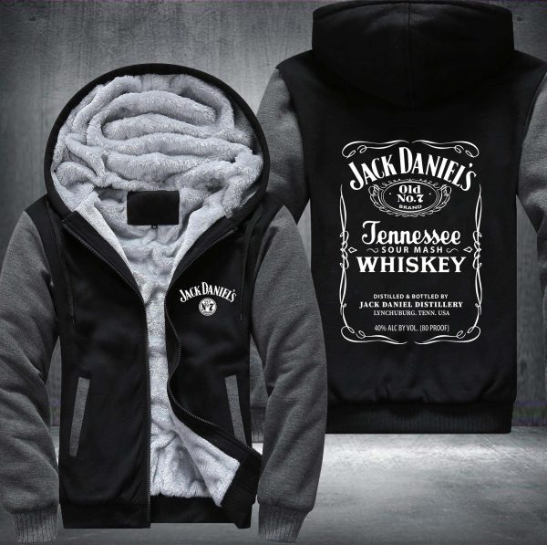 Jack Daniel’S No7 Whiskey Fleece Hoodie Jacket