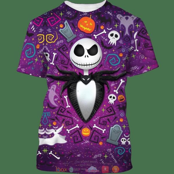 Jack Skellington Halloween Purple 3D Shirt