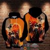 Jack Skellington Holding Pumpkin Halloween Theme 3D Hoodie