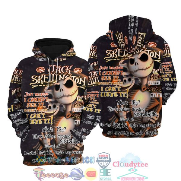 Jack Skellington Punk Words Pattern Disney Quotes Hoodie 3D