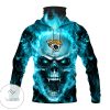 Jacksonville Jaguars Skull Fire Teal Mask Hoodie