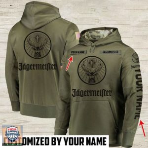 Jagermeister Army Custom Name 3D All Over Print Hoodie