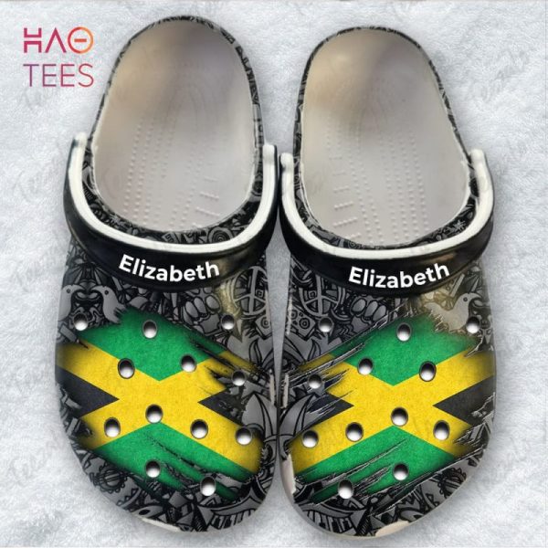 Jamaica Flag Personalized Clogs Shoes With Symbols Full