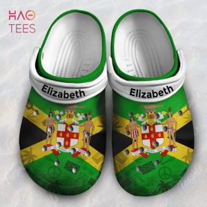 Jamaica Flag With Symbols Around Personalized Clogs Shoes