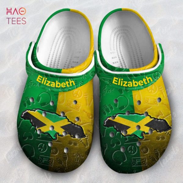 Jamaica Personalized Clogs Shoes Map