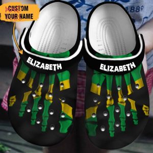 Jamaican Foot Bones Personalized Clogs Shoes For Halloween