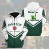 Jameson Drink Like A Champion 3D Zip Up Hoodie