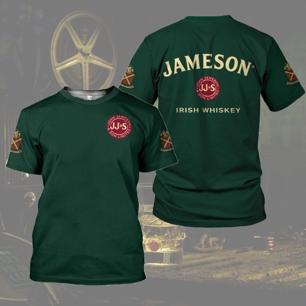 Jameson Irish Whiskey Green 3D Shirt