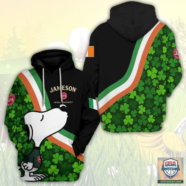 Jameson Irish Whiskey Snoopy 3D All Over Print Hoodie