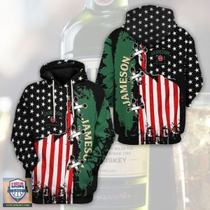 Jameson Irish Whiskey Us Flag 3D All Over Print Hoodie