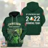 Jameson St Patrick Day 2022 Drink Team 3D All Over Print Hoodie