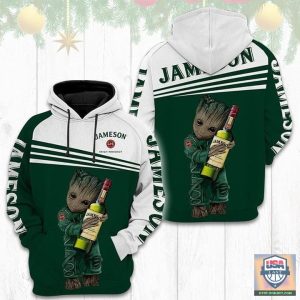 Jameson Whiskey Baby Groot 3D All Over Print Hoodie