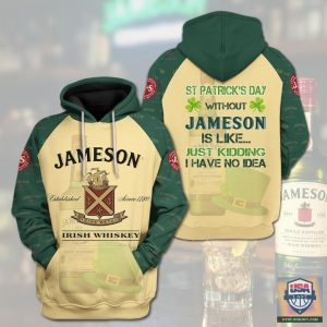 Jameson Whiskey St Patrick’S Day 3D All Over Print Hoodie