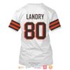 Jarvis Landry 80 Cleveland Browns Nfl White 3D Shirt