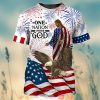 Jesus Eagle One Nation Under God Independence Day Shirt