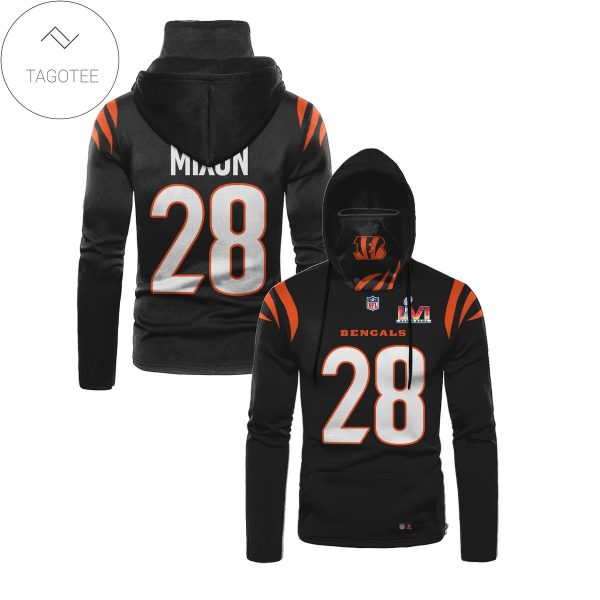 Joe Mixon Mo 28 Cincinnati Bengals Mask Hoodie