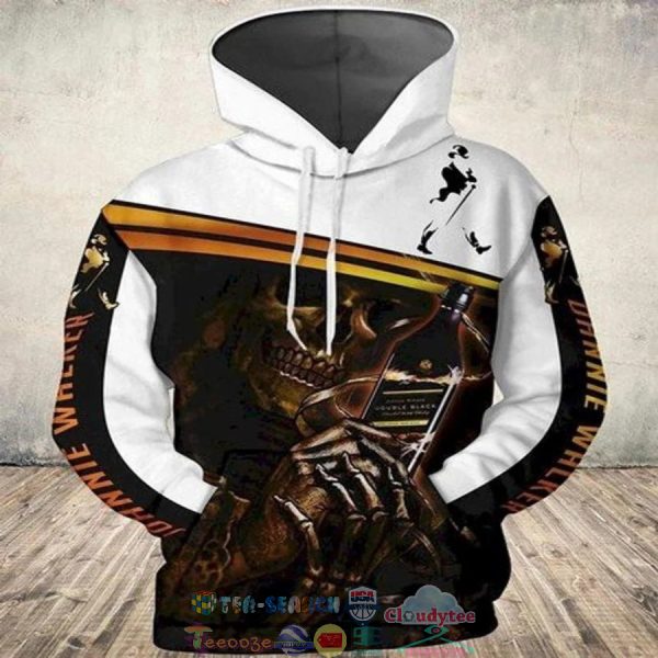 Johnnie Walker Whiskey Skull 3D Hoodie