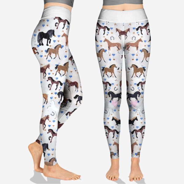 Just A Girl Who Loves Horses Personalized All Over Printed Hoodie And Leggings