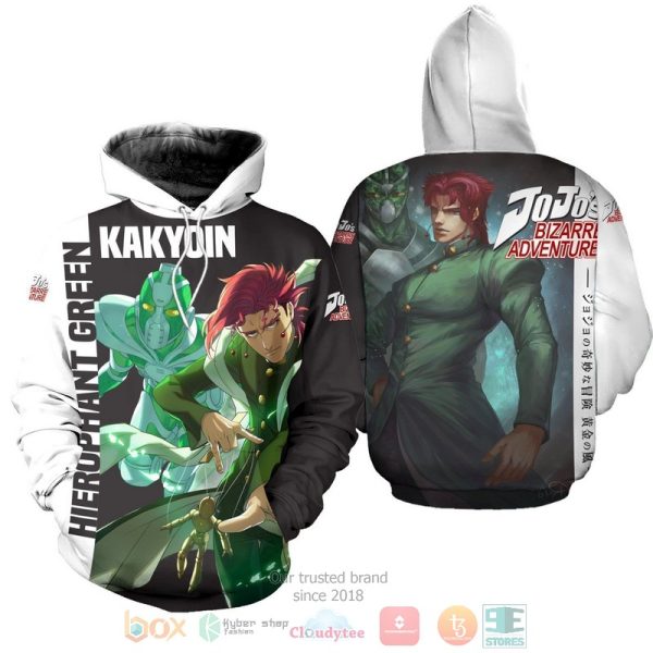 Kakyoin Hierophant Green Jojo’S Bizarre Adventure 3D Hoodie