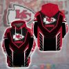 Kansas City Chiefs Nfl Black Red 3D Hoodie