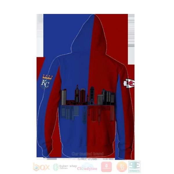 Kansas City Chiefs Nfl & Kansas City Royals Mlb 3D Hoodie