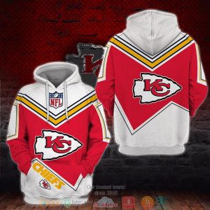 Kansas City Chiefs Nfl Logo Red White 3D Hoodie