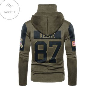 Kansas City Chiefs Number 87 Travis Kelce Mask Hoodie