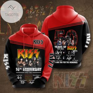 Kiss 50Th Anniversary 1973-2023 Signature Hoodie