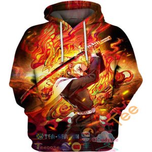 Kyojuro Rengoku Demon Slayer Hoodie 3D