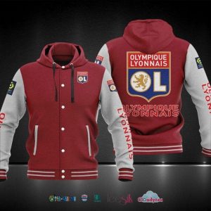 Ligue 1 Olympique Lyonnais Baseball Hoodie Jacket