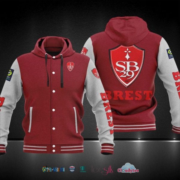 Ligue 1 Stade Brestois 29 Baseball Hoodie Jacket