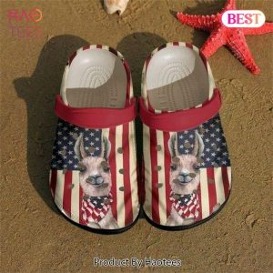 Llama Flag Us Personalized Gift For Lover Rubber clog Shoes Comfy Footwear Exclusive