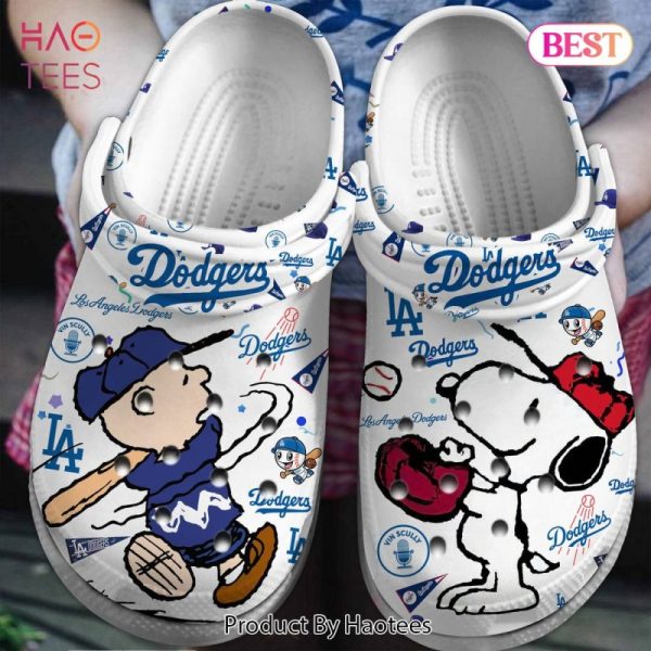 Los Angeles Dodgers And Snoopy Peanuts MLB Sport Cartoon Crocs Crocband Clogs Shoes Comfortable For Men Women and Kids Exclusive