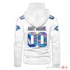 Los Angeles Rams White Hologram 3D Hoodie Mask