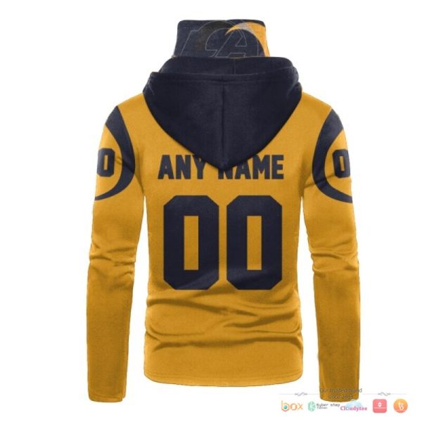 Los Angeles Rams Yellow Navy 3D Hoodie Mask