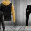 Louis Vuitton Black Brown Symbol Combo Hoodie And Long Pants