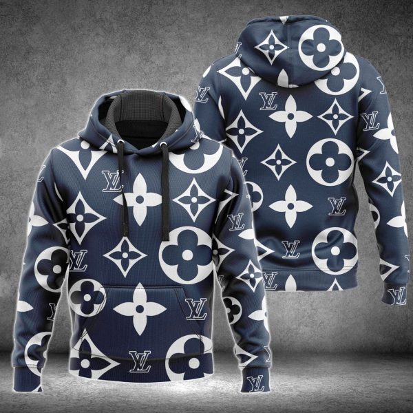 Louis Vuitton Blue Pattern Hoodie