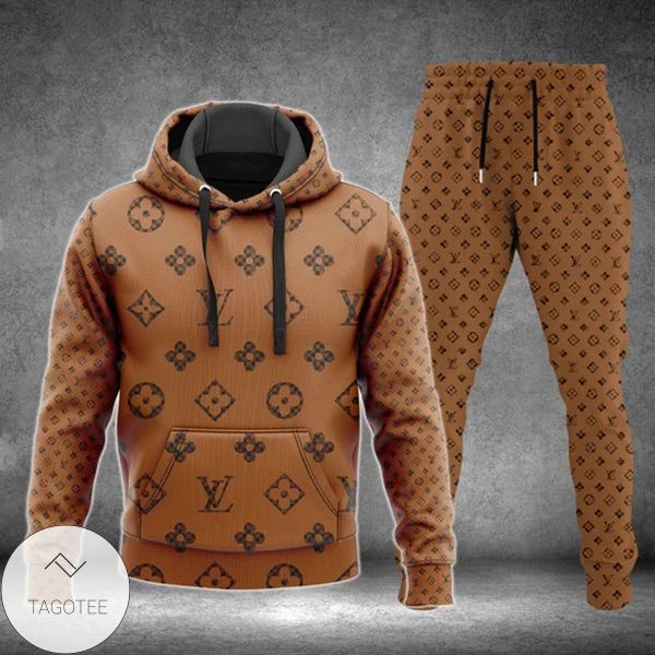 Louis Vuitton Brand Logo Printed Hoodie And Pants