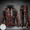 Louis Vuitton Brand Over Printed Hoodie And Pants