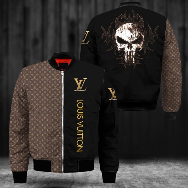 Louis Vuitton Brown Pattern Black Hoodie