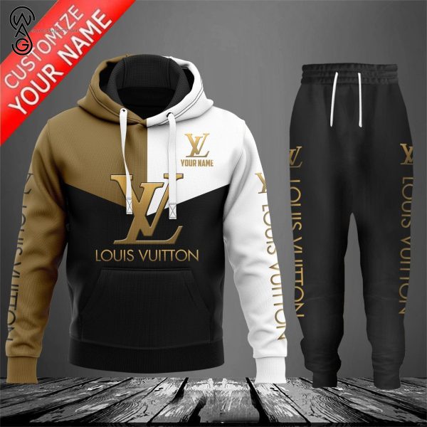 Louis Vuitton Brown Symbol Combo Hoodie And Long Pants